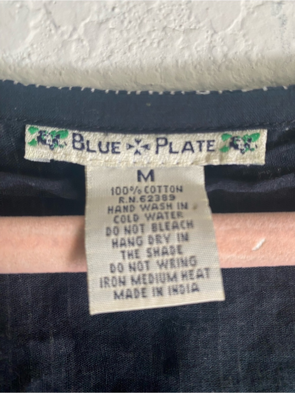 Blue Plate Black White Paisley Bandana Smocked Boho 100% Cotton Mini Dress M - Picture 6 of 8
